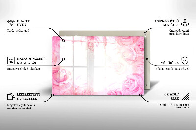 Unterlage für Kerzen Hintergrund zarte Rosen