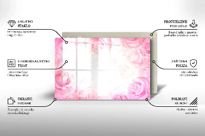 Unterlage für Kerzen Hintergrund zarte Rosen