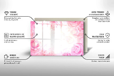 Unterlage für Kerzen Hintergrund zarte Rosen