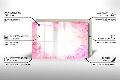 Unterlage für Kerzen Hintergrund zarte Rosen