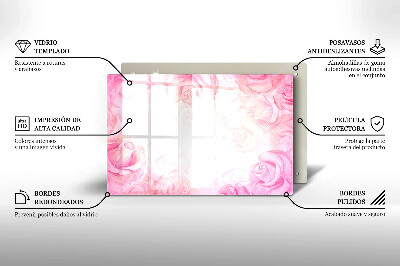 Unterlage für Kerzen Hintergrund zarte Rosen