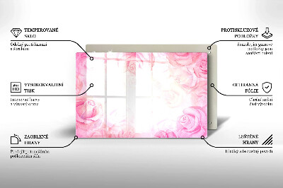 Unterlage für Kerzen Hintergrund zarte Rosen