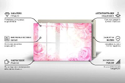 Unterlage für Kerzen Hintergrund zarte Rosen