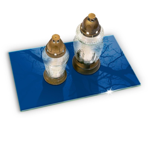 Unterlage für Kerzen Farbe blau