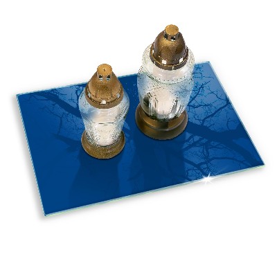 Unterlage für Kerzen Farbe blau