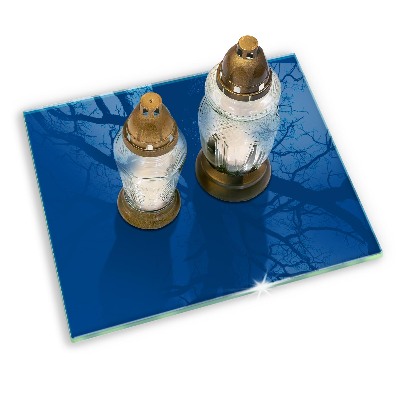 Unterlage für Kerzen Farbe blau