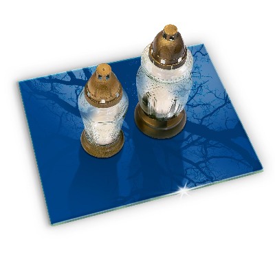 Unterlage für Kerzen Farbe blau