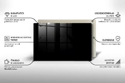 Unterlage für Kerzen Schwarz