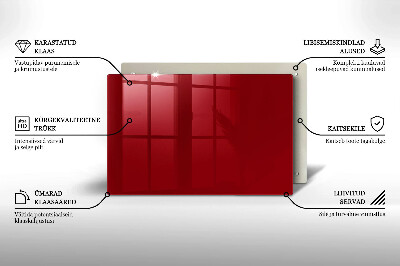 Unterlage für Kerzen Farbe Rot