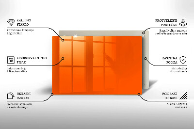 Unterlage für Kerzen Farbe orange