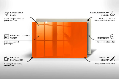 Unterlage für Kerzen Farbe orange