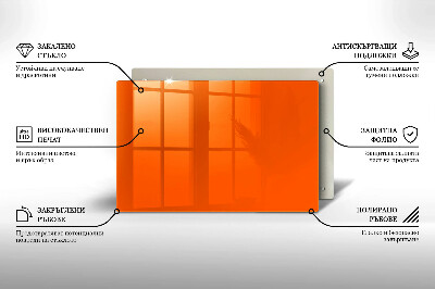 Unterlage für Kerzen Farbe orange