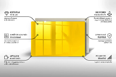 Unterlage für Kerzen Farbe gelb