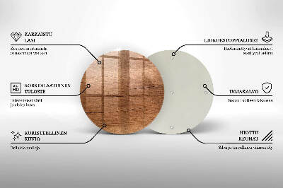 Grabkerzen Unterlage rund Holz-Textur