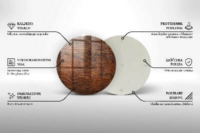 Grabkerzen Unterlage rund Dunkle Holzplanke