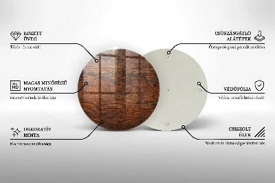 Grabkerzen Unterlage rund Dunkle Holzplanke