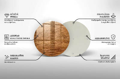 Unterlage für Kerzen rund Textur Holzplanke