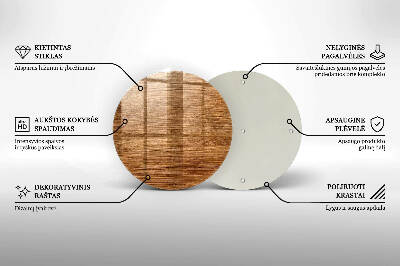 Unterlage für Kerzen rund Textur Holzplanke