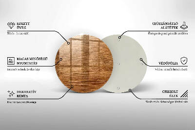 Unterlage für Kerzen rund Textur Holzplanke