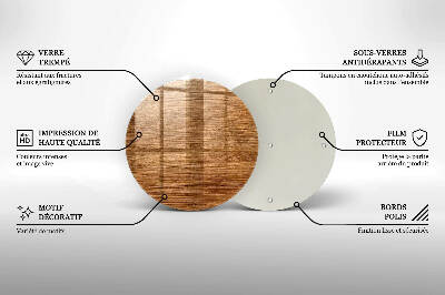 Unterlage für Kerzen rund Textur Holzplanke