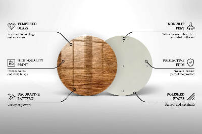 Unterlage für Kerzen rund Textur Holzplanke