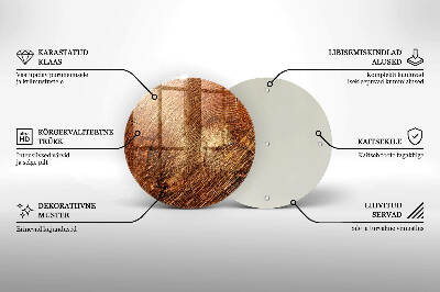 Grabkerzen Unterlage rund Holzmaserung