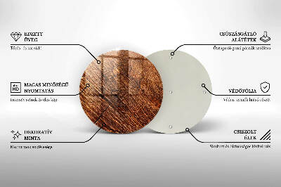 Unterlage für Kerzen rund Holz-Textur