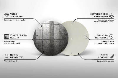 Unterlage für Kerzen rund Metall Textur