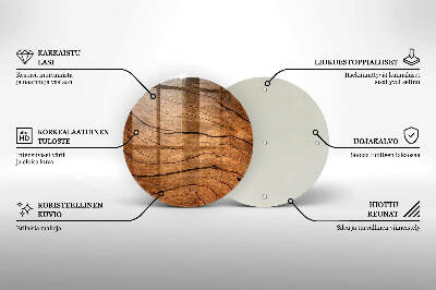 Grabkerzen Unterlage rund Holzplanken-Textur