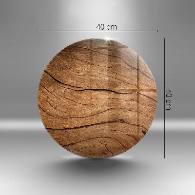 Grabkerzen Unterlage rund Holzplanken-Textur