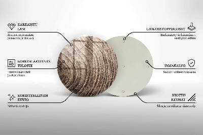 Grabkerzen Unterlage rund Holzmaserung