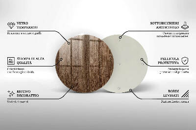 Unterlage für Kerzen rund Holz Textur