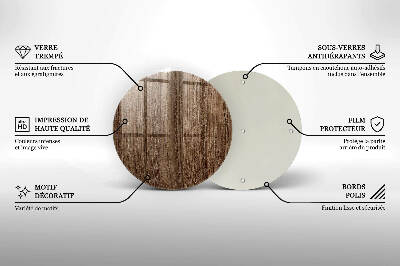 Unterlage für Kerzen rund Holz Textur