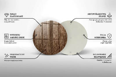 Unterlage für Kerzen rund Holz Textur