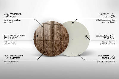 Unterlage für Kerzen rund Holz Textur