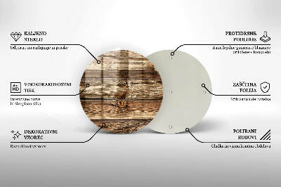 Grabkerzen Unterlage rund Holztextur Bretter