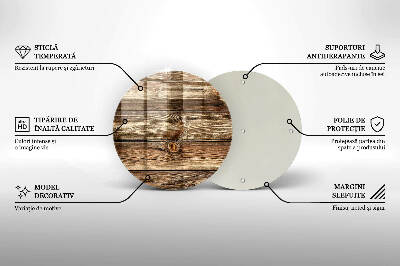 Grabkerzen Unterlage rund Holztextur Bretter