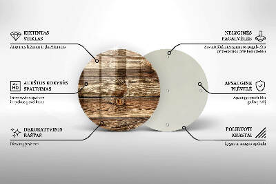 Grabkerzen Unterlage rund Holztextur Bretter