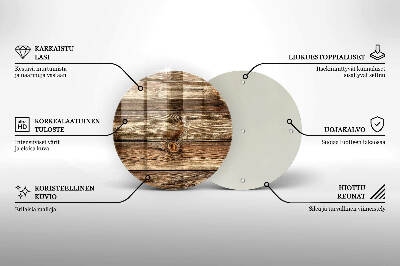 Grabkerzen Unterlage rund Holztextur Bretter