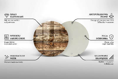 Grabkerzen Unterlage rund Holztextur Bretter