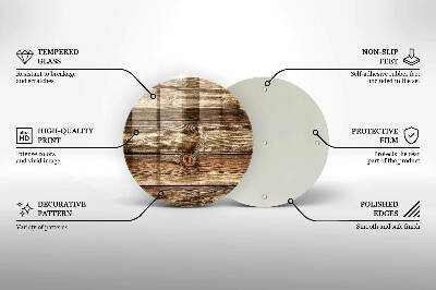 Grabkerzen Unterlage rund Holztextur Bretter