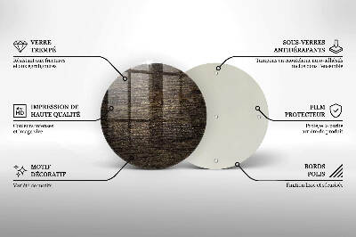 Unterlage für Kerzen rund Holztextur Rinde