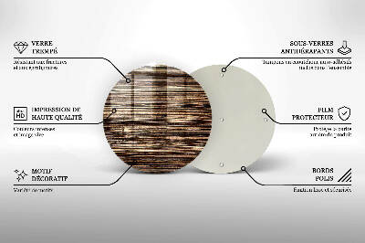 Grabkerzen Unterlage rund Holz Textur