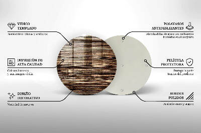 Grabkerzen Unterlage rund Holz Textur