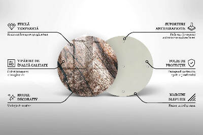 Unterlage für Kerzen rund Holz Textur