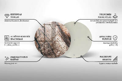 Unterlage für Kerzen rund Holz Textur