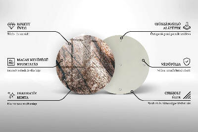 Unterlage für Kerzen rund Holz Textur