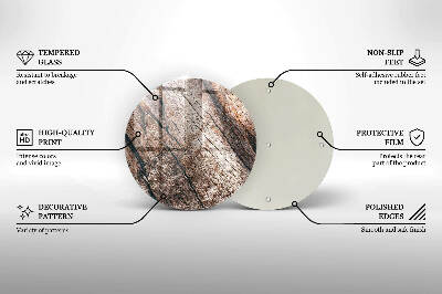 Unterlage für Kerzen rund Holz Textur