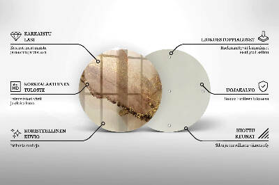 Grabkerzen Unterlage rund Abstraktes Gold