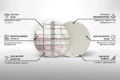 Grabkerzen Unterlage rund Alte Holzdielen